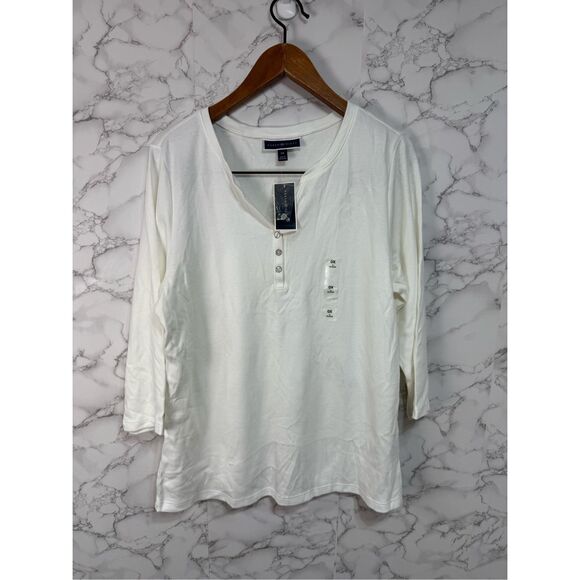 Karen Scott Women’s Plus Blouse Tops sz 0X NEW # G110 - Picture 1 of 6